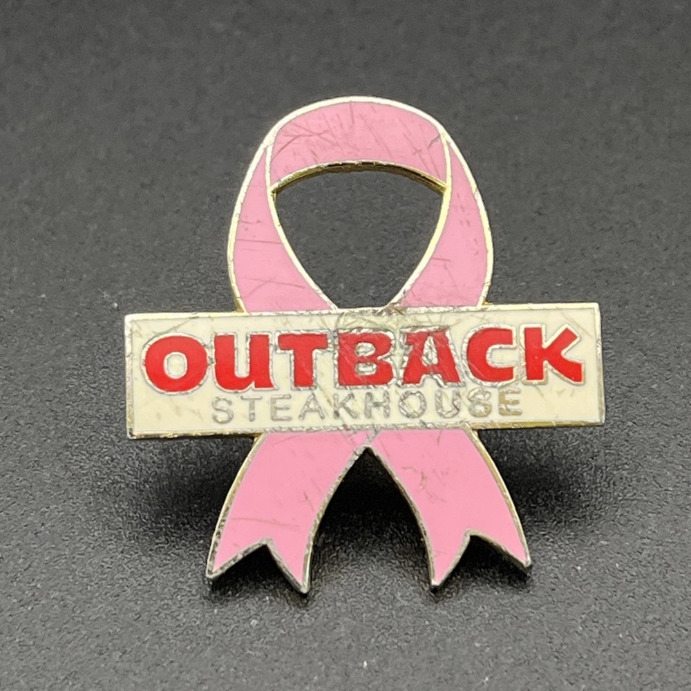 Outback‎ Steakhouse Breast Cancer Awareness Ribbon Lapel Hat Pin
